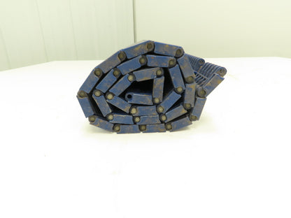 Intralox Blue Plastic Flat Top Smooth Conveyor Chain Belt 60" Wide x 30" L