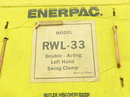 Enerpac RWL-33 Double Acting Left Hand Swing Clamp Cylinder Threaded Body