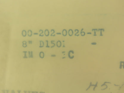 Jamesbury 00-202-0026-TT D150 8" DF Flanged Ball Valve Repair Kit IMO-3c