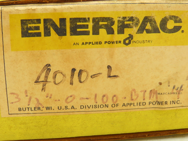 Enerpac 4010-L Pneumatic 3-1/2" Air Pressure Gauge 100 PSI  Lot of 2