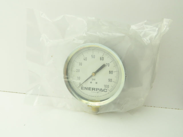 Enerpac 4010-L Pneumatic 3-1/2" Air Pressure Gauge 100 PSI  Lot of 2