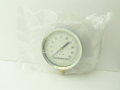 Enerpac 4010-L Pneumatic 3-1/2" Air Pressure Gauge 100 PSI  Lot of 2