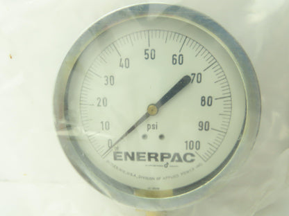 Enerpac 4010-L Pneumatic 3-1/2" Air Pressure Gauge 100 PSI  Lot of 2