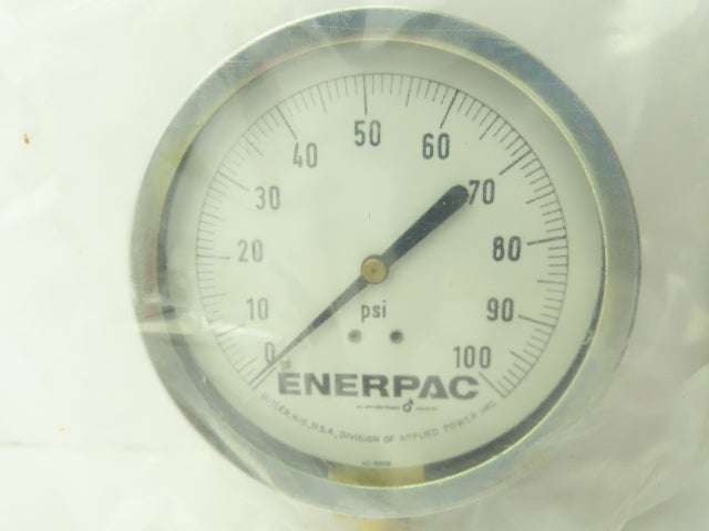 Enerpac 4010-L Pneumatic 3-1/2" Air Pressure Gauge 100 PSI  Lot of 2