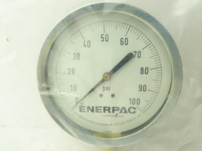Enerpac 4010-L Pneumatic 3-1/2" Air Pressure Gauge 100 PSI  Lot of 2