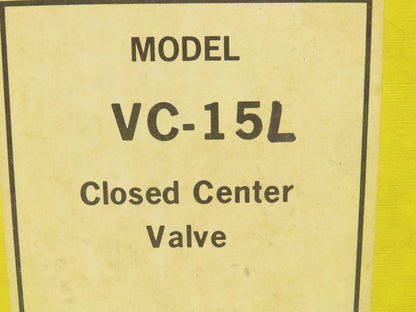 Enerpac VC-15L Hydraulic 3-Way Manual Directional Control Valve 4 GPM 3/8" NPT