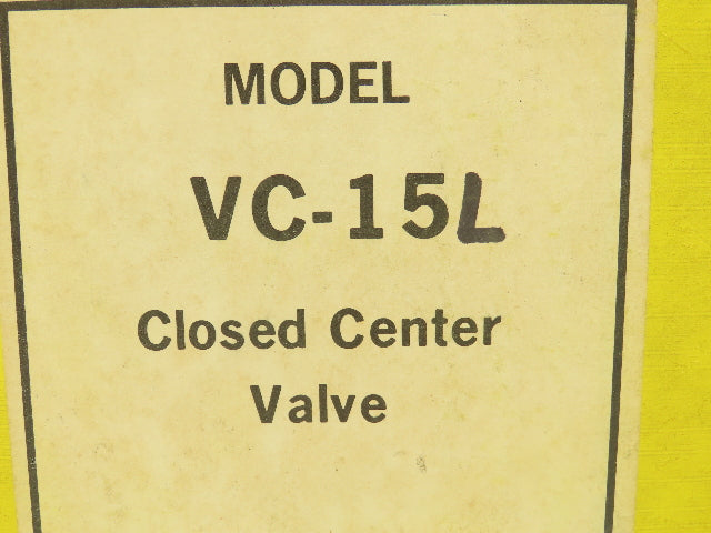 Enerpac VC-15L Hydraulic 3-Way Manual Directional Control Valve 4 GPM 3/8" NPT