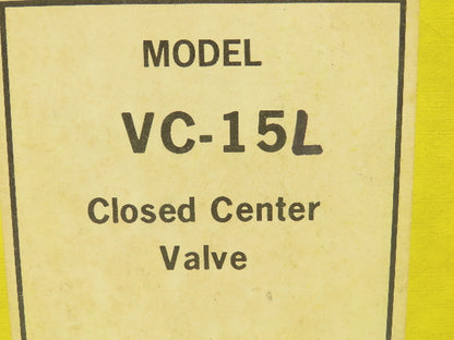 Enerpac VC-15L Hydraulic 3-Way Manual Directional Control Valve 4 GPM 3/8" NPT