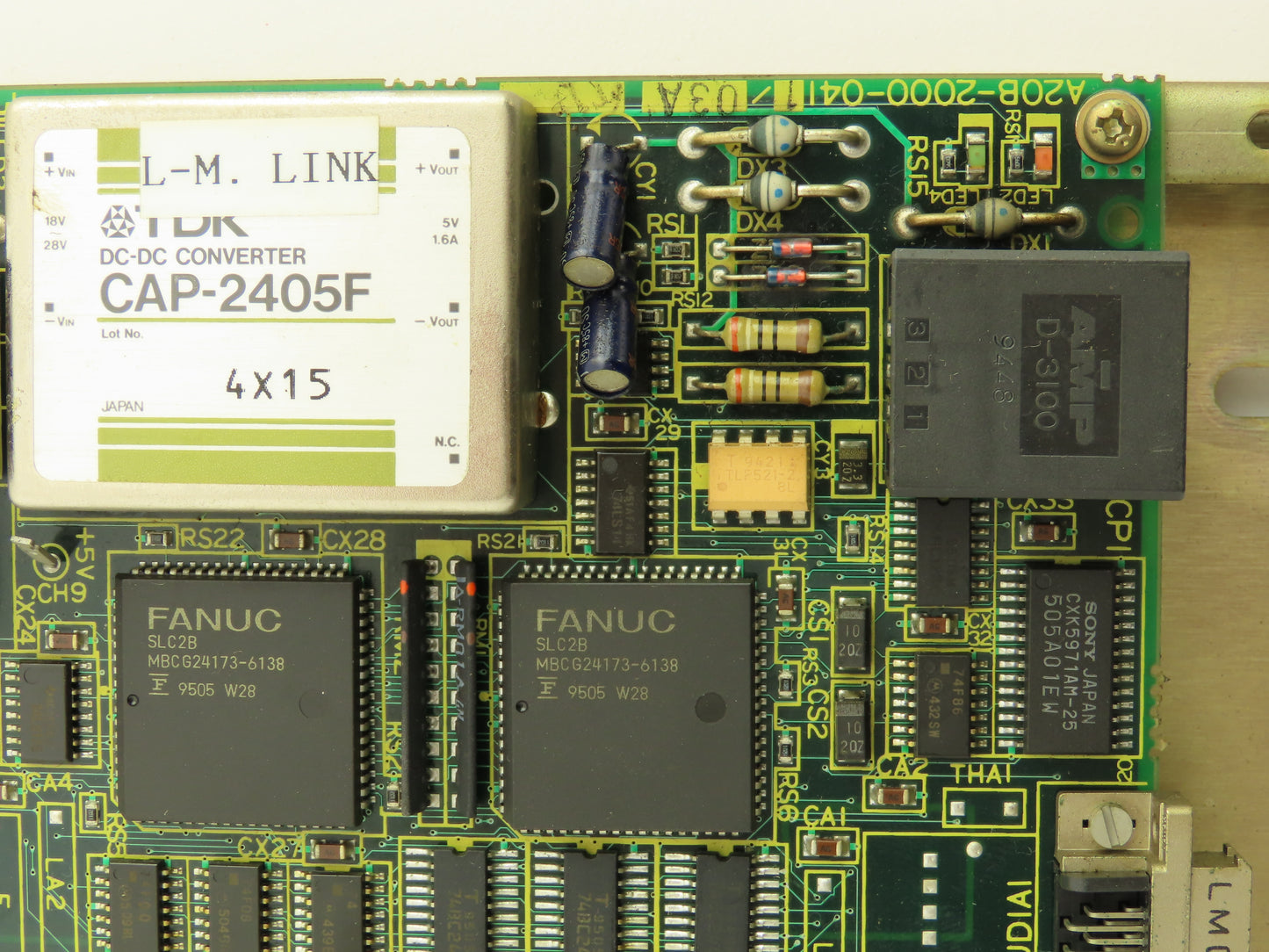 Fanuc A20B-2000-0411/03A Control Board I/O Module Link Connector