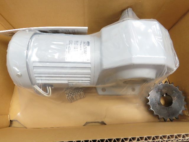 Nissei GTR H2LM-32L-80-T040 Gearmotor 3Ph 1/2 Hp 0.4 kw 220V 80:1 Ratio 21.3 RPM