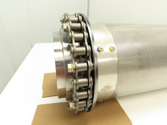 Toyo ALL110HLA-336 Bunri Chip Conveyor Rolling Stainless Steel Drum Filter 6x41"