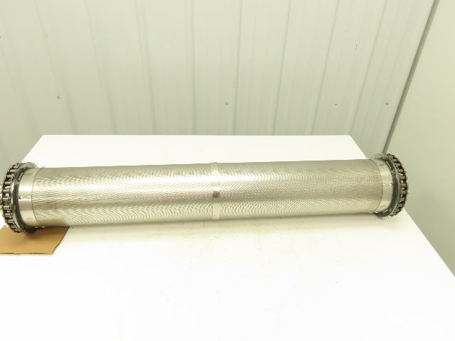 Toyo ALL110HLA-336 Bunri Chip Conveyor Rolling Stainless Steel Drum Filter 6x41"