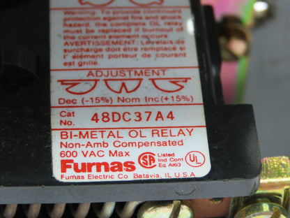 Furnas 16NE35AE 48DC37A4 Motor Starter Contactor 25 A 3Ph Overload 480V Coil