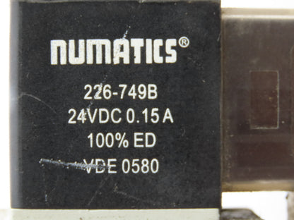 Numatics L23BB552B000061 Double Acting Solenoid Pneumatic Air Valve 24VDC Coil