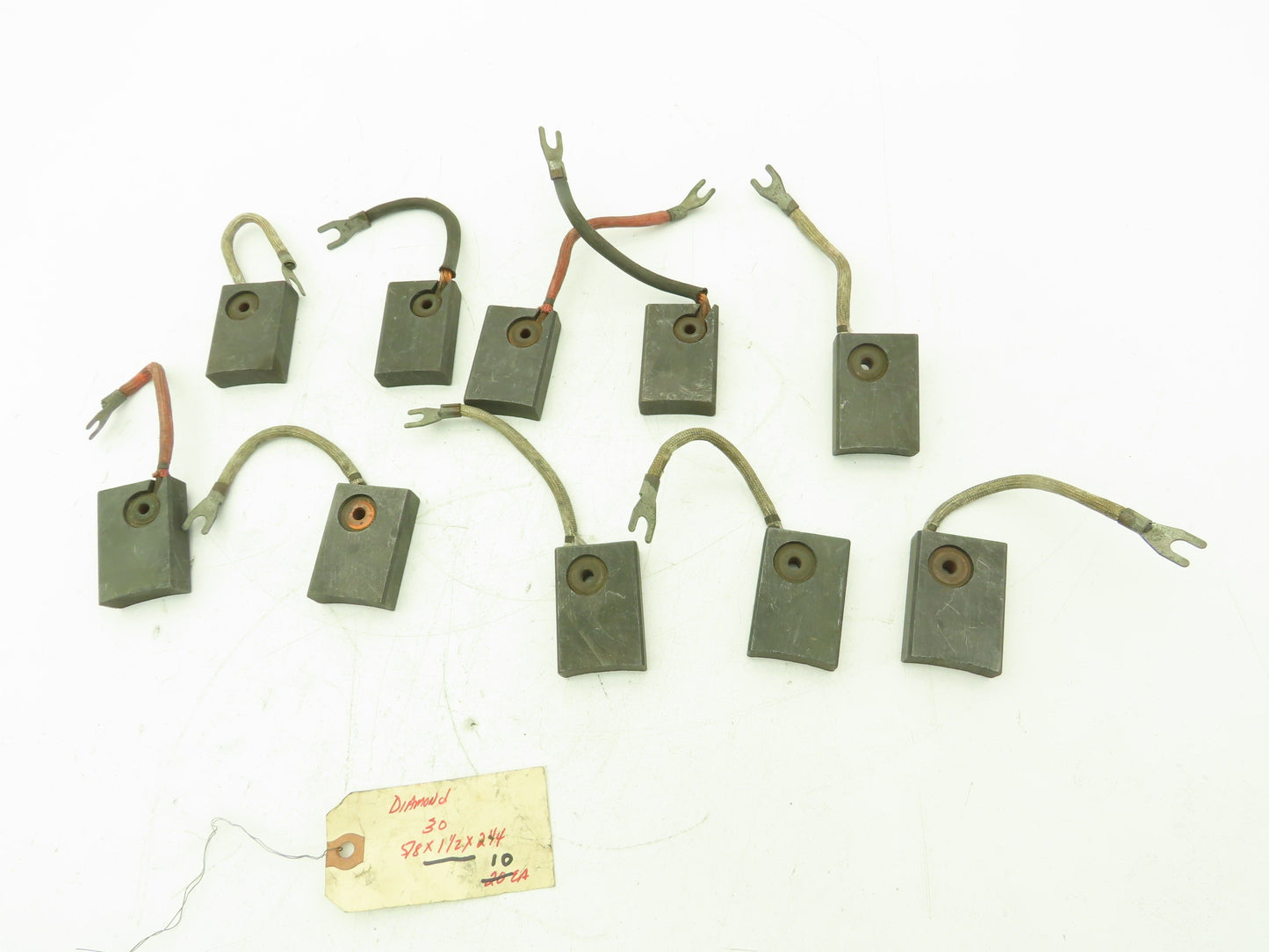 Diamond Carbon Motor Brush 5/8x1-1/2x2-1/4" Lot of 10