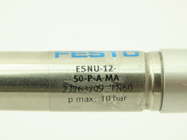 Festo ESNU-12-50-P-A-MA Pneumatic Round Air Cylinder Spring Return 12mm x 50mm