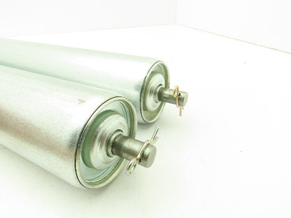 Conveyor Roller 2-1/4x25" Free Idler Pulley Lot of 2