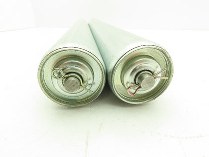 Conveyor Roller 2-1/4x25" Free Idler Pulley Lot of 2