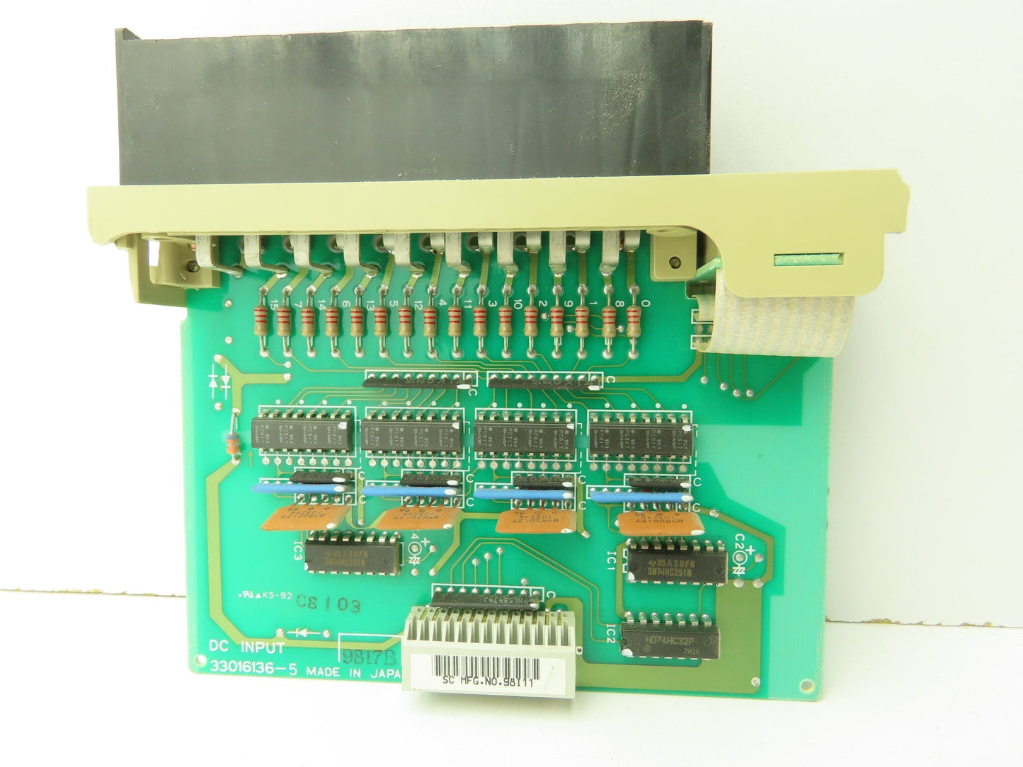 Hitachi 33016136-5 PIM-DPH DC Input Module 15 Inputs PLC