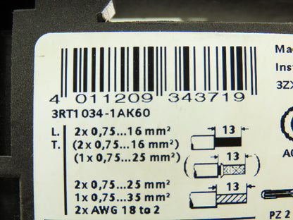 Allen Bradley 190-P320L Motor Starter Contactor Overload 3Ph 600V 32A Siemens