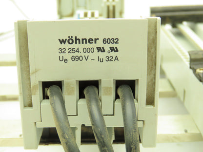 Wohner Classic 60 System Busbar 24" 3Ph 362A EQUES Lot of 5 32A 600V Adapters