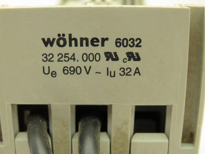 Wohner 6032 Classic 60 System Busbar 15" 3Ph 362A EQUES Adaptor 32A Lot of 5