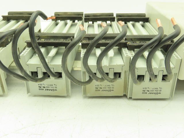Wohner 6032 Classic 60 System Busbar 15" 3Ph 362A EQUES Adaptor 32A Lot of 5
