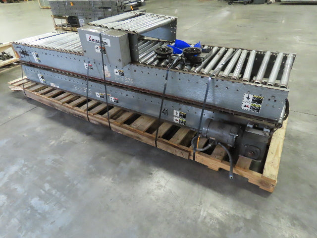 Automotion 30"x 24' V-Belt End Drive Skew Bed Roller Conveyor 3/4Hp 460V 170FPM