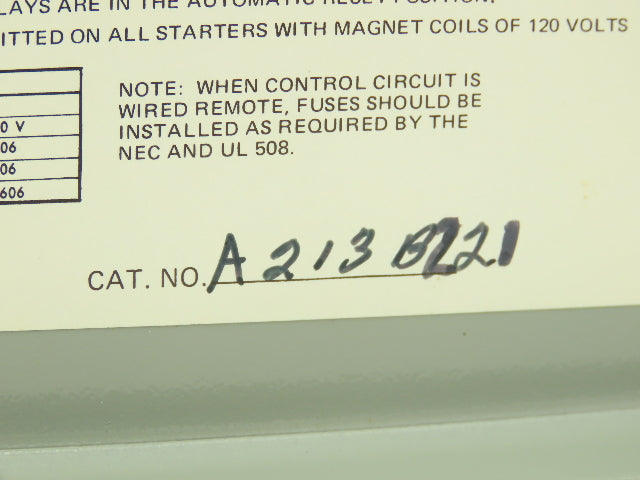 Telemecanique A213B221 Gould Motor Starter Reversing Contactor Size 0 600V 18A