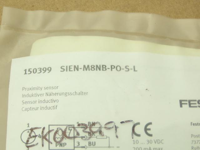 Festo SIEN-M8NB-PO-S-L Proximity Sensor Switch M8
