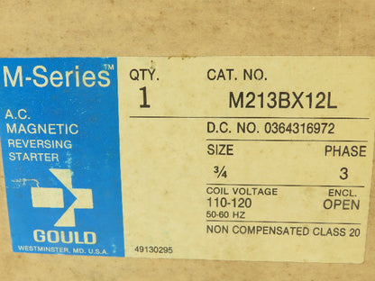 Telemecanique Gould Reversing Motor Starter Contactor Size 3/4 600V 22.5A 7.5 Hp