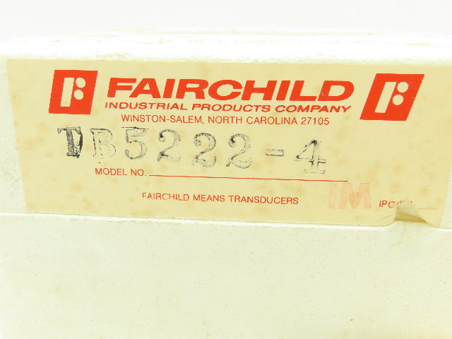 Fairchild TB5222-4 Transducer Electric To Pneumatic 1:2 4-20/10-50ma 0-24 PSIG