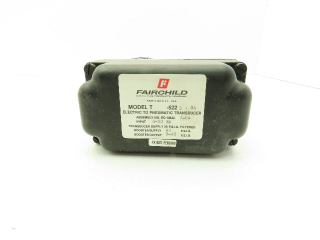Fairchild T-5223-04 Transducer Electric To Pneumatic 1:3 4-20ma 9-45 PSIG