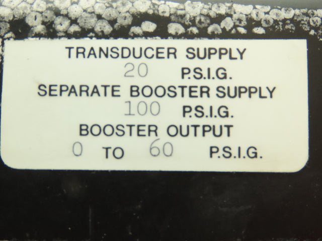 Fairchild TCIB-5225-4 Transducer Electric Pneumatic 1:5 Ratio Hazardous Location