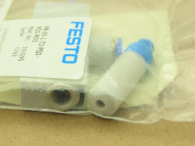 Festo VN-05-L-T2-PQ1-VQ1-RO1 Pneumatic Vacuum Generator Valve .45mm Nozzle