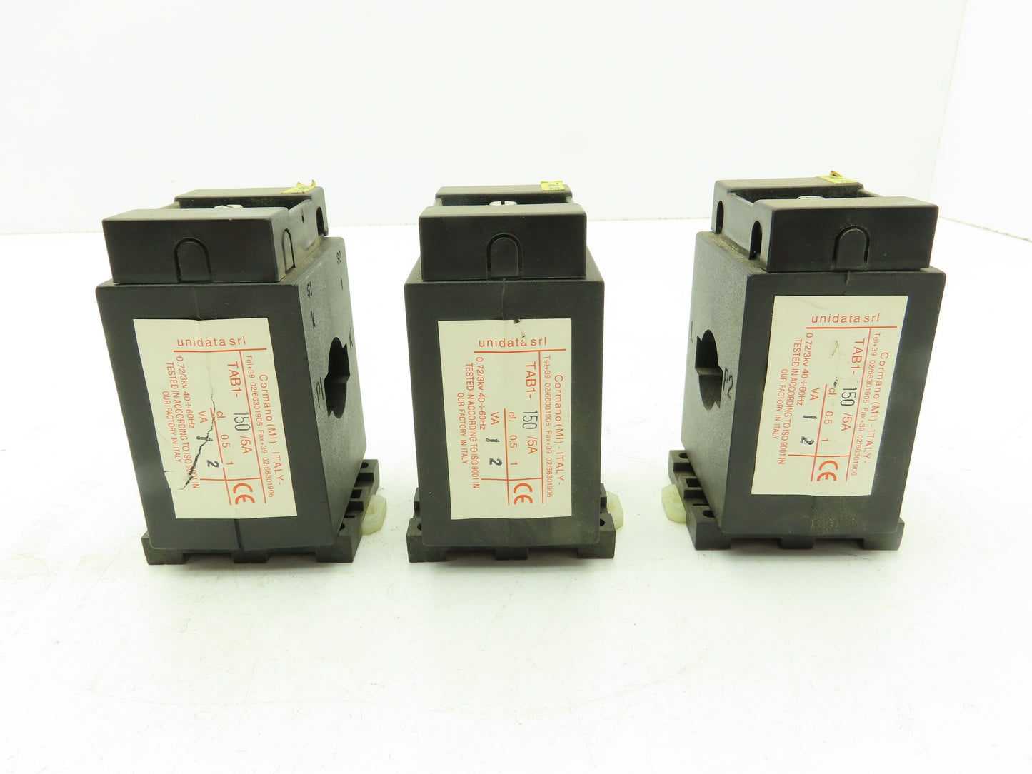 Unidata Current Transformer 150/5A 2VA Tab1 Lot of 3