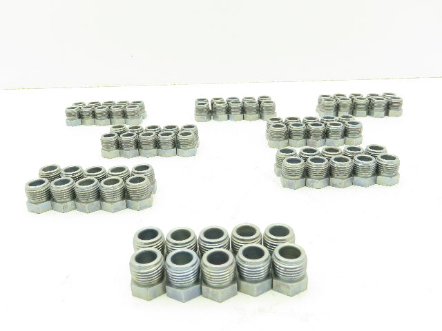 3/8" Tube OD x 5/8" UNF  Steel Inverted 45° Flare Fitting Nut  - Lot of 80