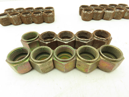 5/8" Tube OD x 7/8-14 UNF 45° Steel Flared HVAC Tube Nut  LOT OF 30