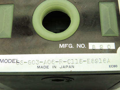 Nachi SS-G03-A06-R-C115-E8916A Hydraulic Directional Control Solenoid Valve 120V