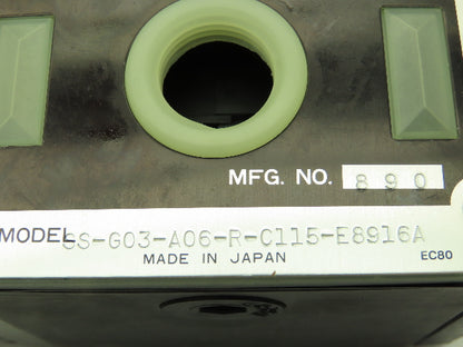 Nachi SS-G03-A06-R-C115-E8916A Hydraulic Directional Control Solenoid Valve 120V