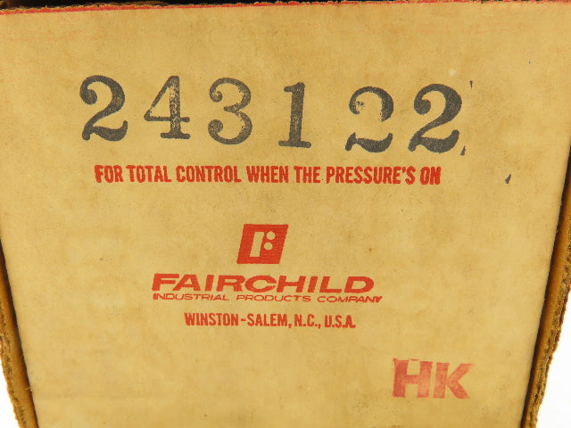 Fairchild 243122 Pneumatic Snap Acting Relay Model 24 2" WC 1 PSIG