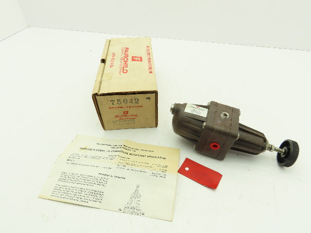Fairchild 75042 Pneumatic Air Regulator Model 75 Corrosion Resistant 60 PSI Knob
