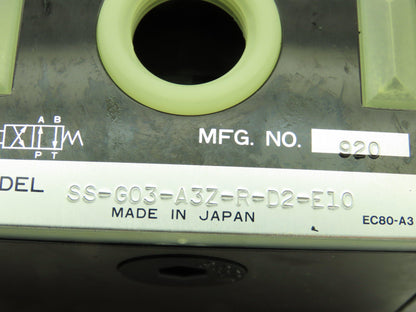 Nachi SS-G03-A3Z-R-D2-E10 Hydraulic Directional Control Wet Solenoid Valve 24VDC