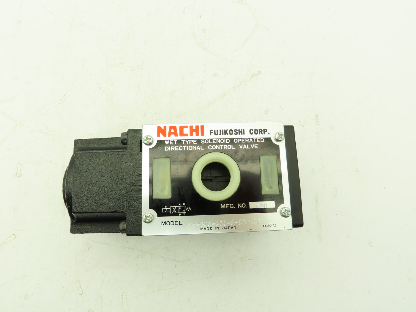 Nachi SS-G03-A3Z-R-D2-E10 Hydraulic Directional Control Wet Solenoid Valve 24VDC