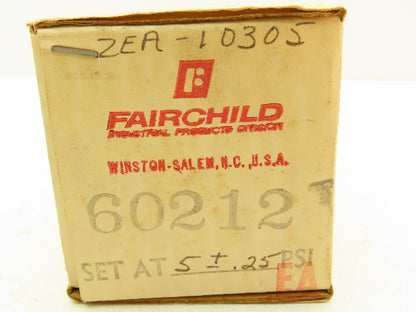 Fairchild 60212 Pneumatic Air Pressure Regulator Preset 25 PSI Model 60 Stratos
