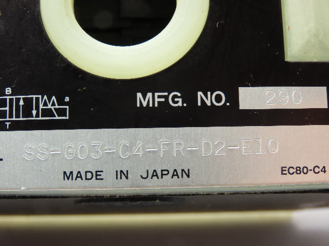 Nachi SS-G03-C4-FR-D2-E10 Hydraulic Directional Control Wet Solenoid Valve 24VDC