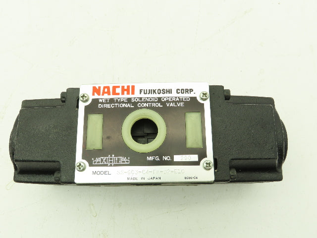 Nachi SS-G03-C4-FR-D2-E10 Hydraulic Directional Control Wet Solenoid Valve 24VDC