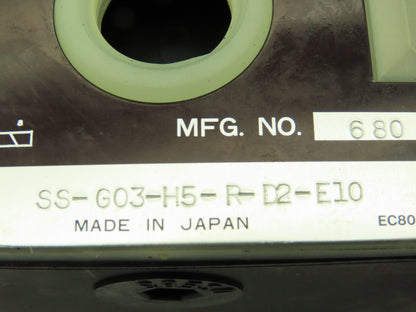 Nachi SS-G03-H5-R-D2-E10 Hydraulic Directional Control Wet Solenoid Valve 24VDC