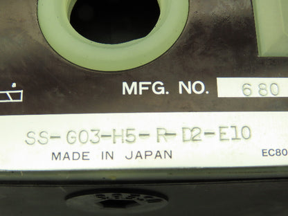 Nachi SS-G03-H5-R-D2-E10 Hydraulic Directional Control Wet Solenoid Valve 24VDC