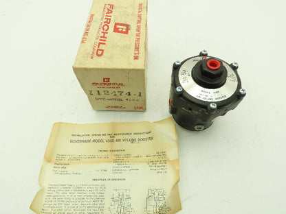 Fairchild Z12474-1 Pneumatic Air Volume Booster Model 4500 1.62/1 Output 4513